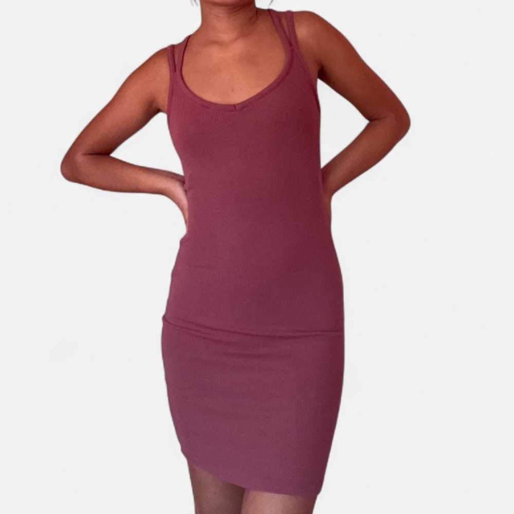 Garage mauve Strapy Bodycon Mini Dress